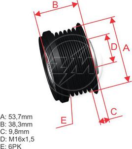 ZM ZM 96.012.06 - Puleggia cinghia, Alternatore autozon.pro