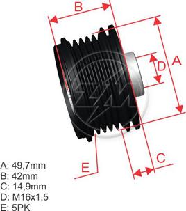 ZM ZM 96.012.03 - Puleggia cinghia, Alternatore autozon.pro