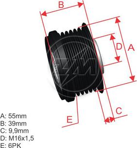 ZM ZM 96.012.07 - Puleggia cinghia, Alternatore autozon.pro