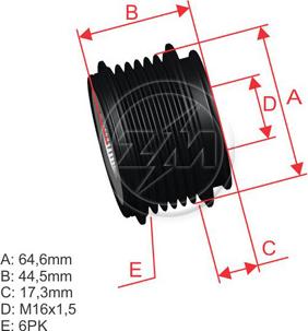 ZM ZM 96.012.14 - Puleggia cinghia, Alternatore autozon.pro