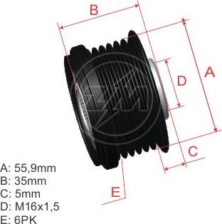 ZM ZM 96.012.34 - Puleggia cinghia, Alternatore autozon.pro