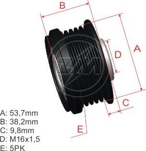 ZM ZM 96.012.35 - Puleggia cinghia, Alternatore autozon.pro