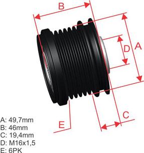 ZM ZM 96.012.31 - Puleggia cinghia, Alternatore autozon.pro