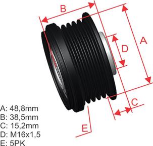 ZM ZM 96.012.28 - Puleggia cinghia, Alternatore autozon.pro