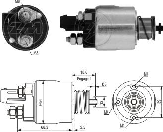 ZM ZM 4-492 - Elettromagnete, Motore d'avviamento autozon.pro