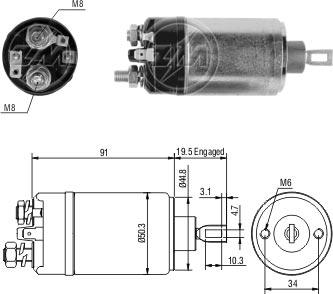 ZM ZM522 - Elettromagnete, Motore d'avviamento autozon.pro