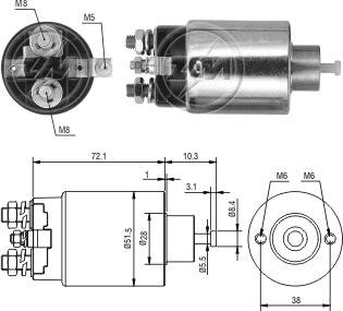 ZM ZM-695 - Elettromagnete, Motore d'avviamento autozon.pro