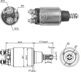 ZM ZM-6640 - Elettromagnete, Motore d'avviamento autozon.pro