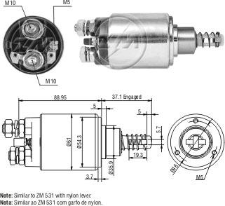 ZM ZM631 - Elettromagnete, Motore d'avviamento autozon.pro