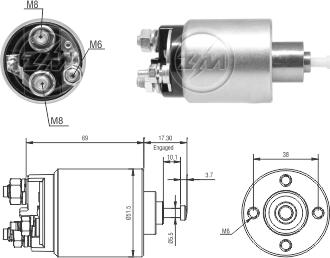 ZM ZM1961 - Elettromagnete, Motore d'avviamento autozon.pro