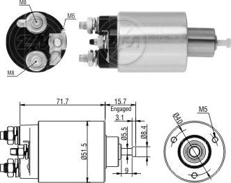 ZM ZM1865 - Elettromagnete, Motore d'avviamento autozon.pro