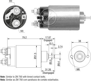 ZM ZM-1760 - Elettromagnete, Motore d'avviamento autozon.pro