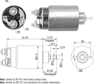 ZM ZM-1761 - Elettromagnete, Motore d'avviamento autozon.pro