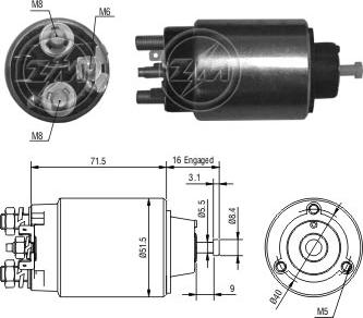 ZM ZM-864 - Elettromagnete, Motore d'avviamento autozon.pro