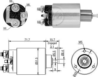 ZM ZM865 - Elettromagnete, Motore d'avviamento autozon.pro