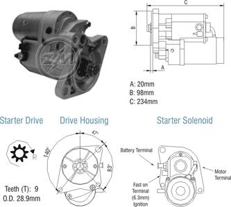 ZM ZM 80.140.01 - Motorino d'avviamento autozon.pro