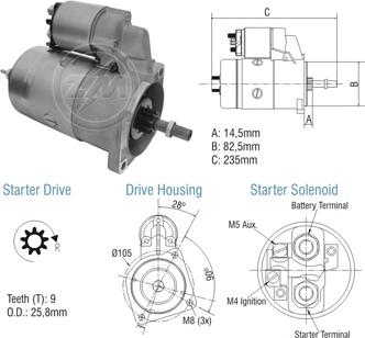 ZM ZM 80.106.04 - Motorino d'avviamento autozon.pro