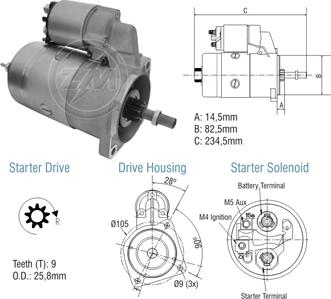 ZM ZM 80.106.08 - Motorino d'avviamento autozon.pro