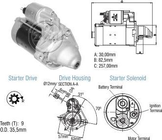 ZM ZM 80.130.11 - Motorino d'avviamento autozon.pro