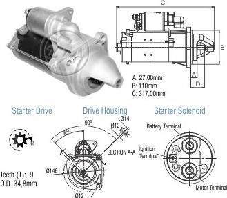 ZM ZM 80.130.12 - Motorino d'avviamento autozon.pro