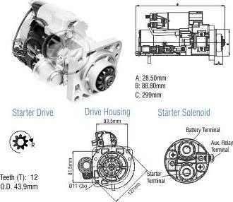 ZM ZM 80.895.02 - Motorino d'avviamento autozon.pro