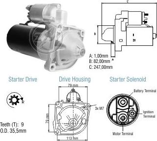 ZM ZM 80.381.01 - Motorino d'avviamento autozon.pro