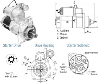 ZM ZM 80.291.02 - Motorino d'avviamento autozon.pro