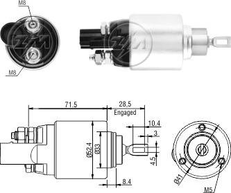 ZM ZM8381 - Elettromagnete, Motore d'avviamento autozon.pro