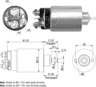 ZM ZM 8-761 - Elettromagnete, Motore d'avviamento autozon.pro