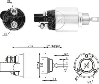 ZM ZM381 - Elettromagnete, Motore d'avviamento autozon.pro