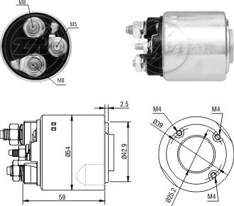 ZM ZM2498 - Elettromagnete, Motore d'avviamento autozon.pro