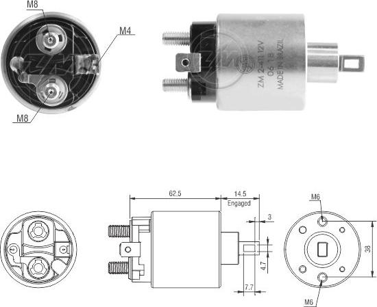 ZM ZM 2-411 - Elettromagnete, Motore d'avviamento autozon.pro