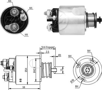 ZM ZM7492 - Elettromagnete, Motore d'avviamento autozon.pro