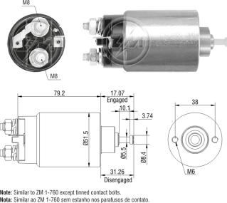 ZM ZM-760 - Elettromagnete, Motore d'avviamento autozon.pro