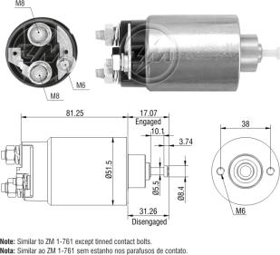 ZM ZM-761 - Elettromagnete, Motore d'avviamento autozon.pro