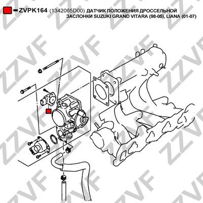 ZZVF ZVPK164 - Sensore, Regolazione valvola farfalla autozon.pro