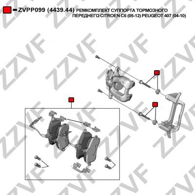 ZZVF ZVPP099 - Kit riparazione, Pinza freno autozon.pro