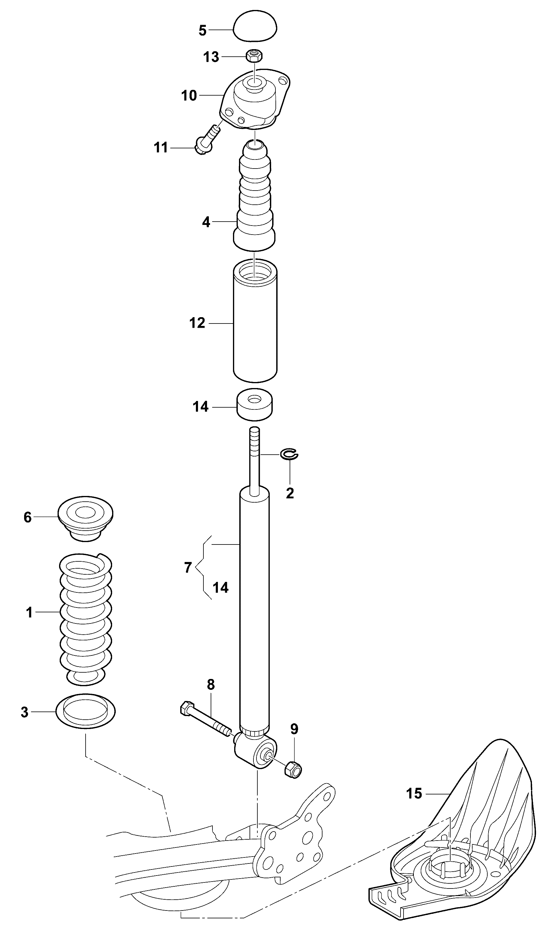 VW 1J0 513 025 BL - Ammortizzatore autozon.pro