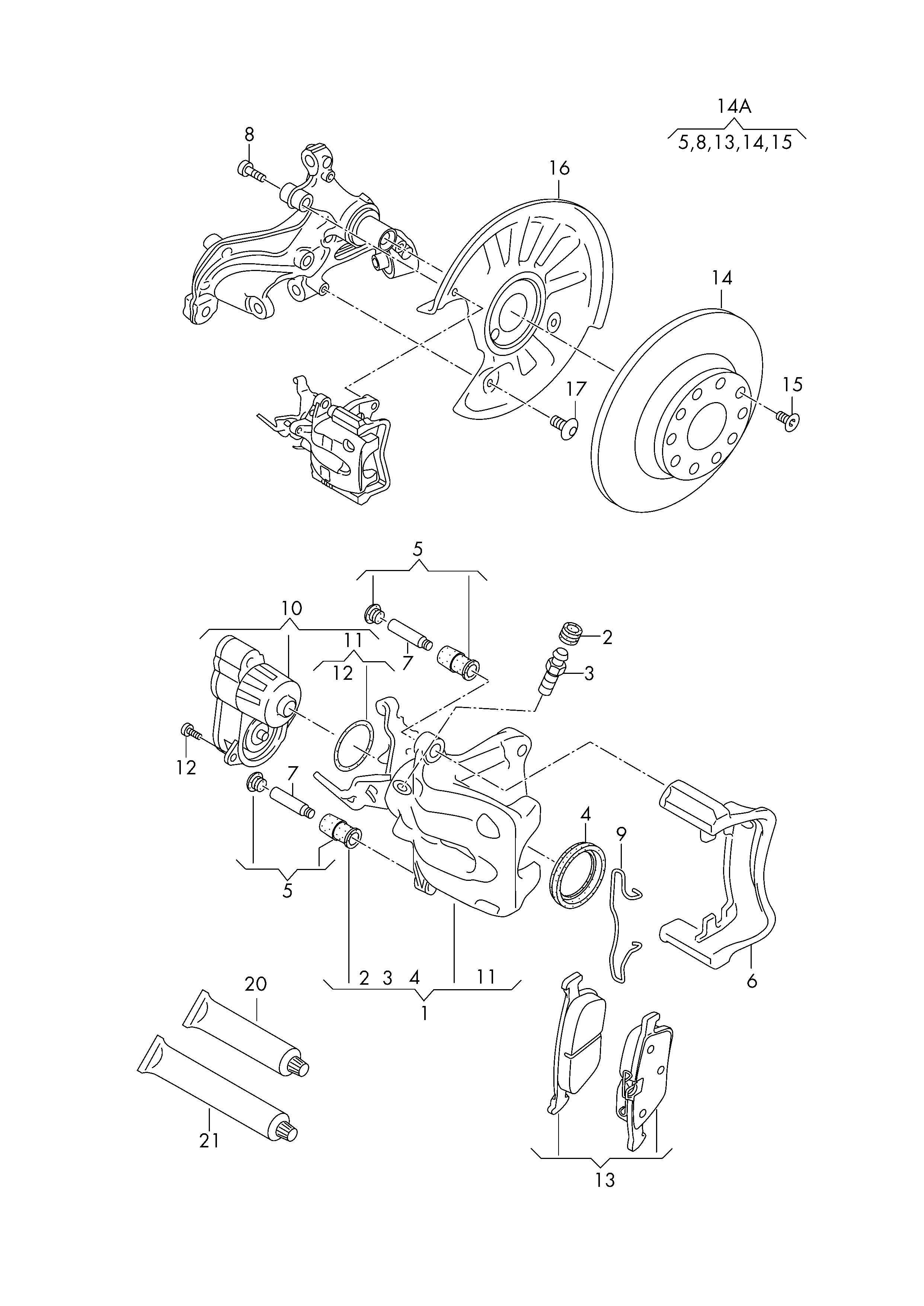 VAG 8V0 615 423D - Pistone, Pinza freno autozon.pro