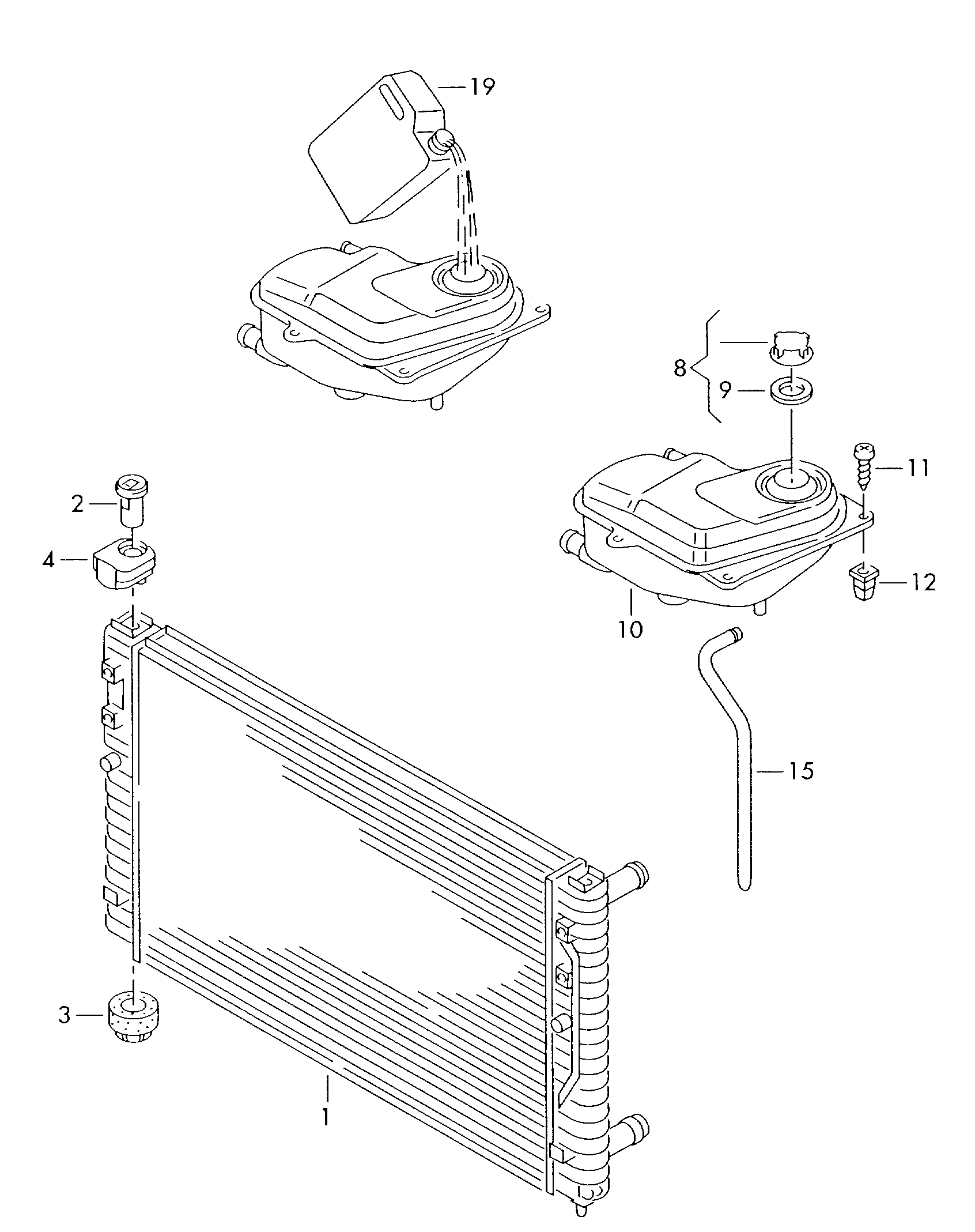 AUDI 8E0 121 251 L - Radiatore, Raffreddamento motore autozon.pro