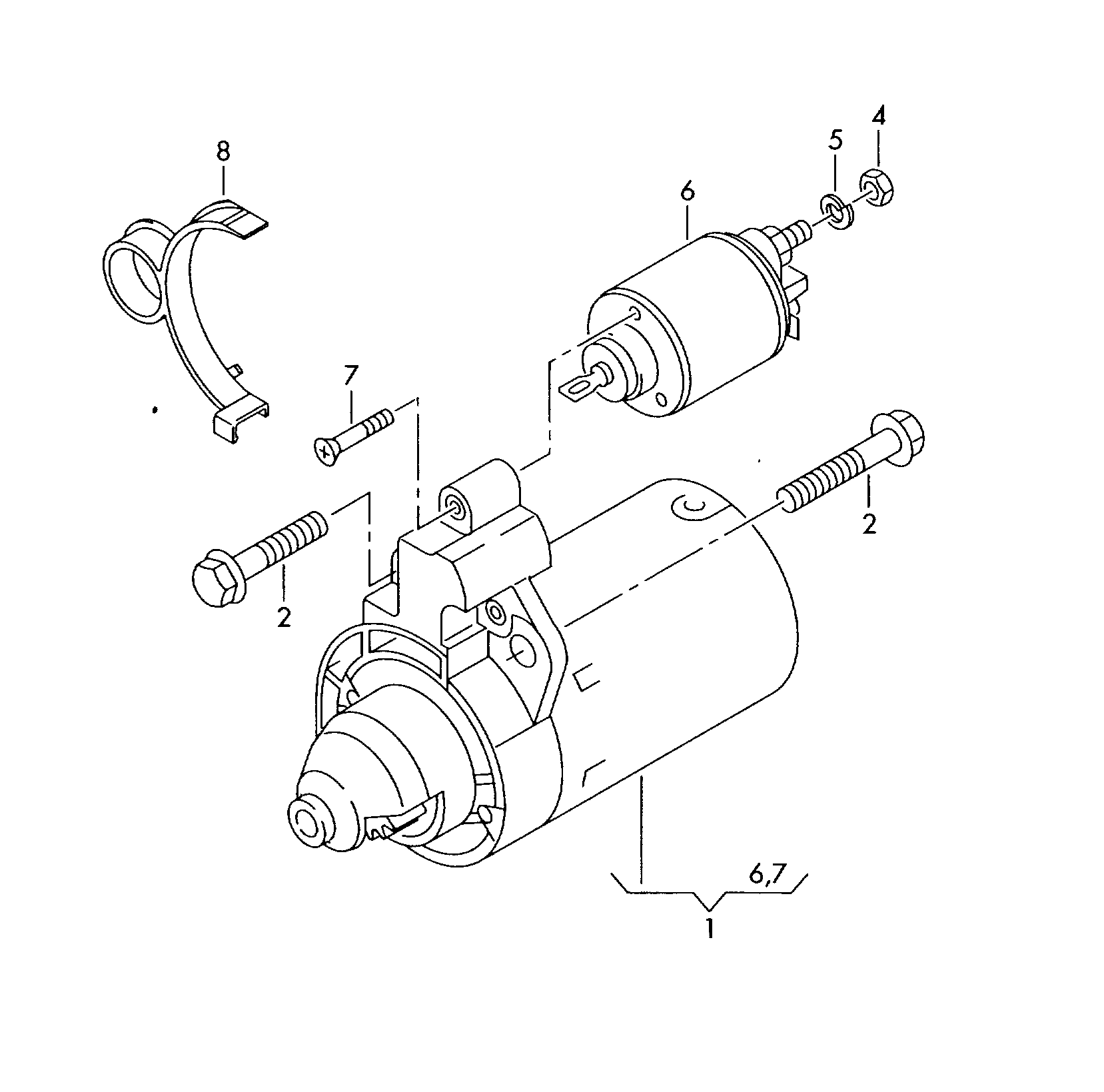 VAG 02Z911287A - Elettromagnete, Motore d'avviamento autozon.pro