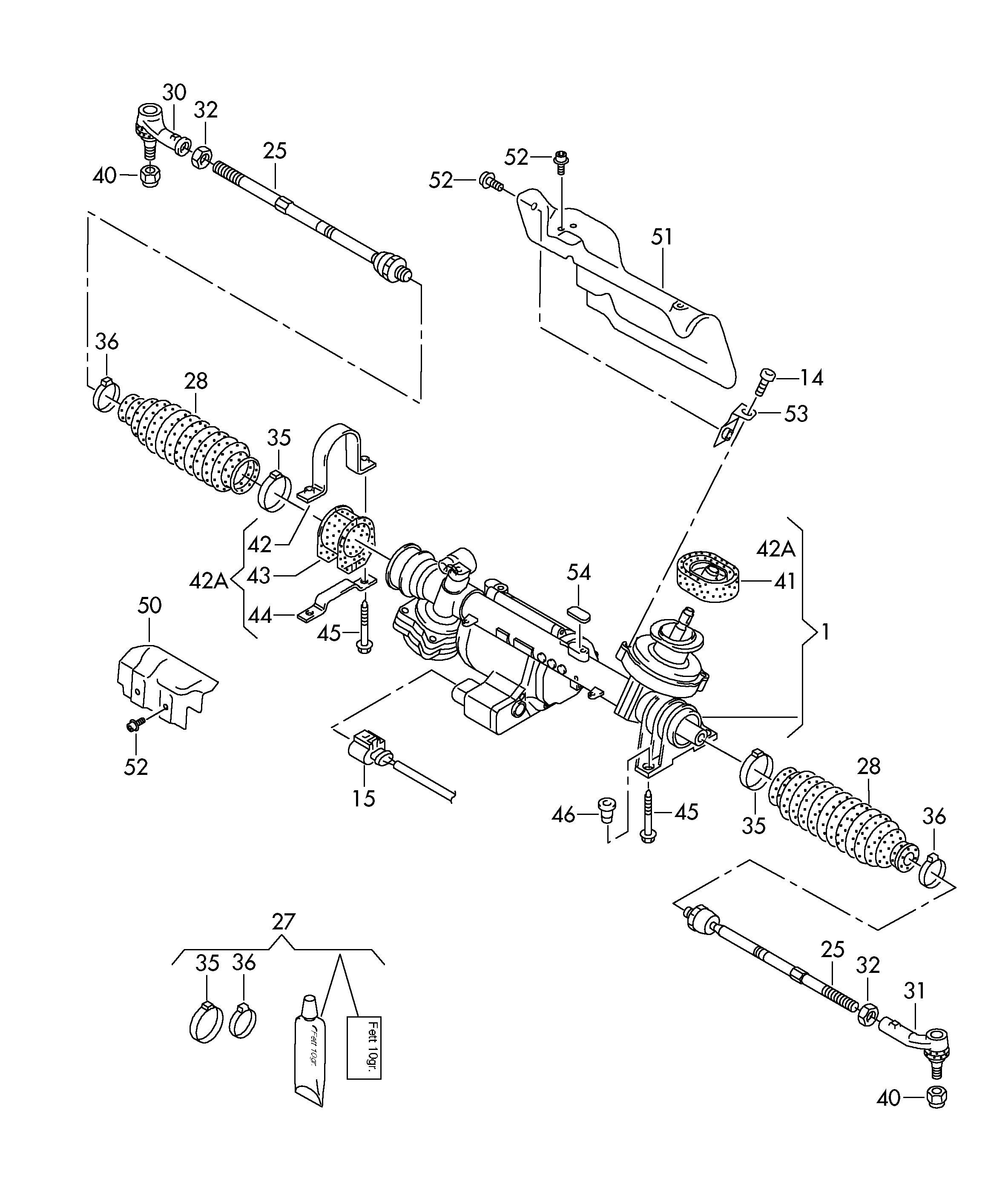 VW 1K1423055KX - Scatola guida autozon.pro