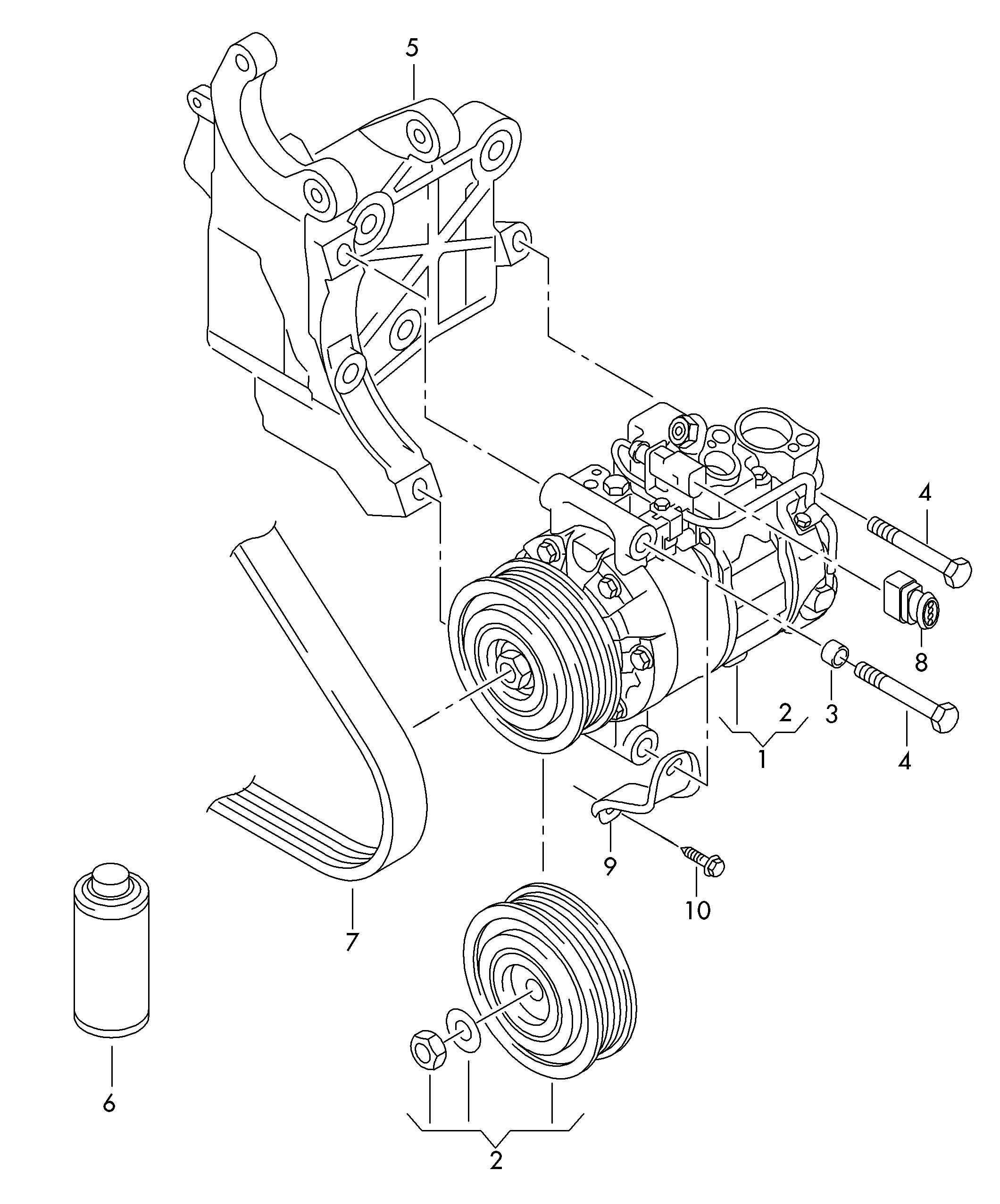 VW 8K0260805P - Compressore, Climatizzatore autozon.pro