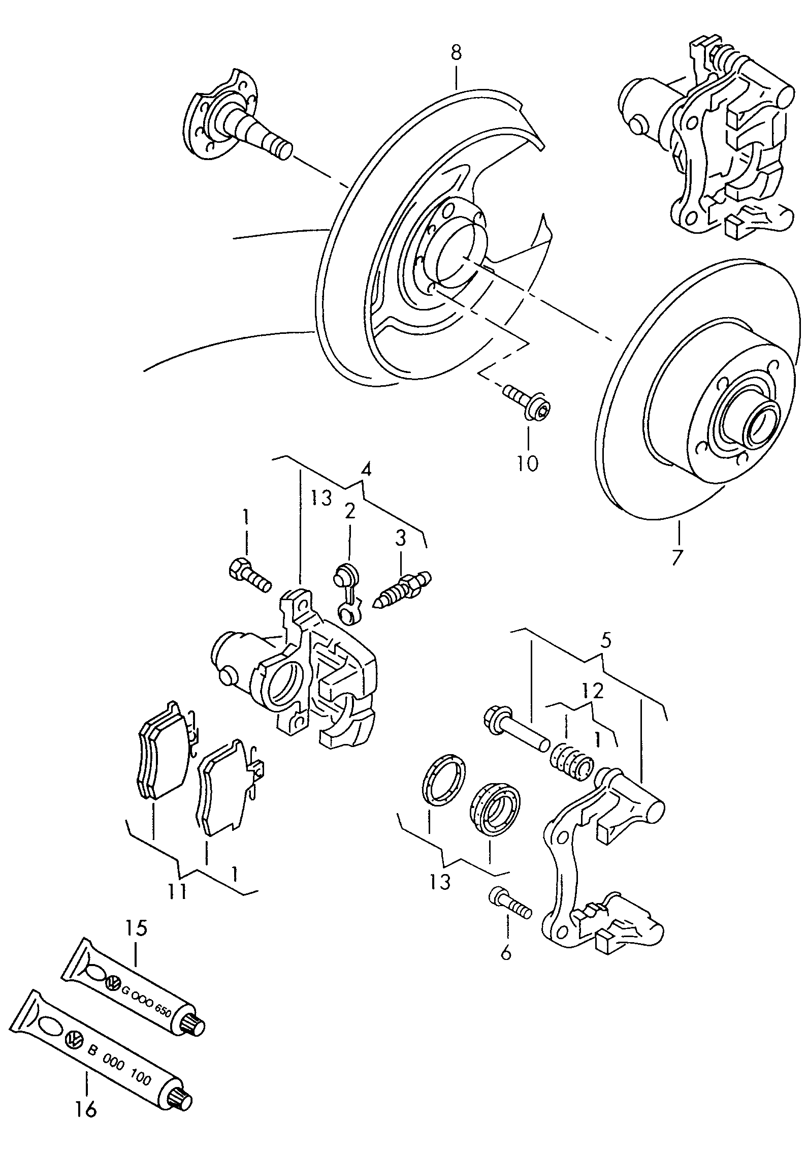 Seat 8E0 698 451 A - Kit pastiglie freno, Freno a disco autozon.pro