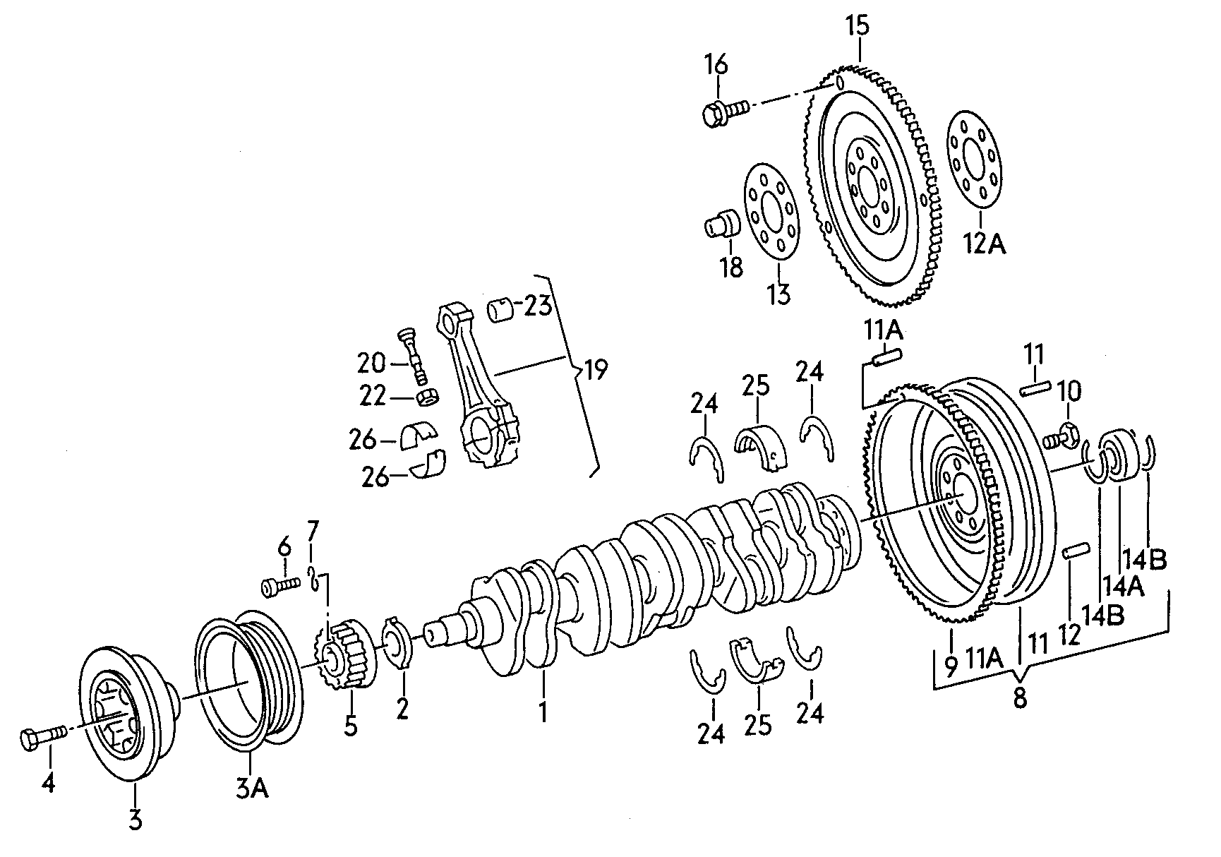 VAG 074 105 251 T - Puleggia cinghia, Albero a gomiti autozon.pro