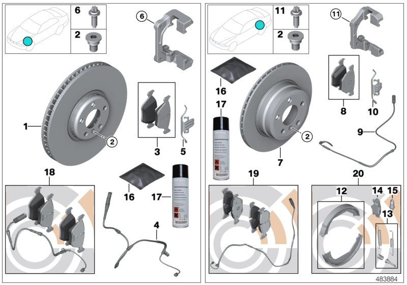 BMW 34 11 2 413 052 - Kit pastiglie freno, Freno a disco autozon.pro