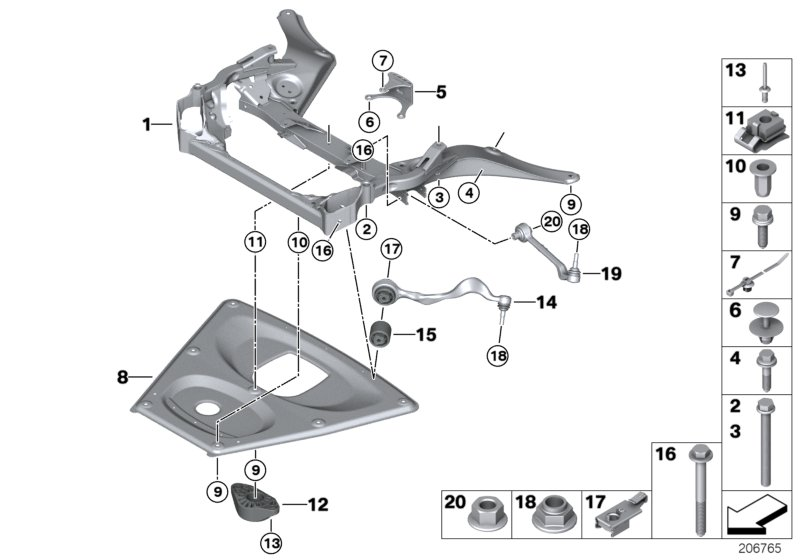 BMW 31 10 6 763 928 - Kit riparazione, Sospensione ruota autozon.pro