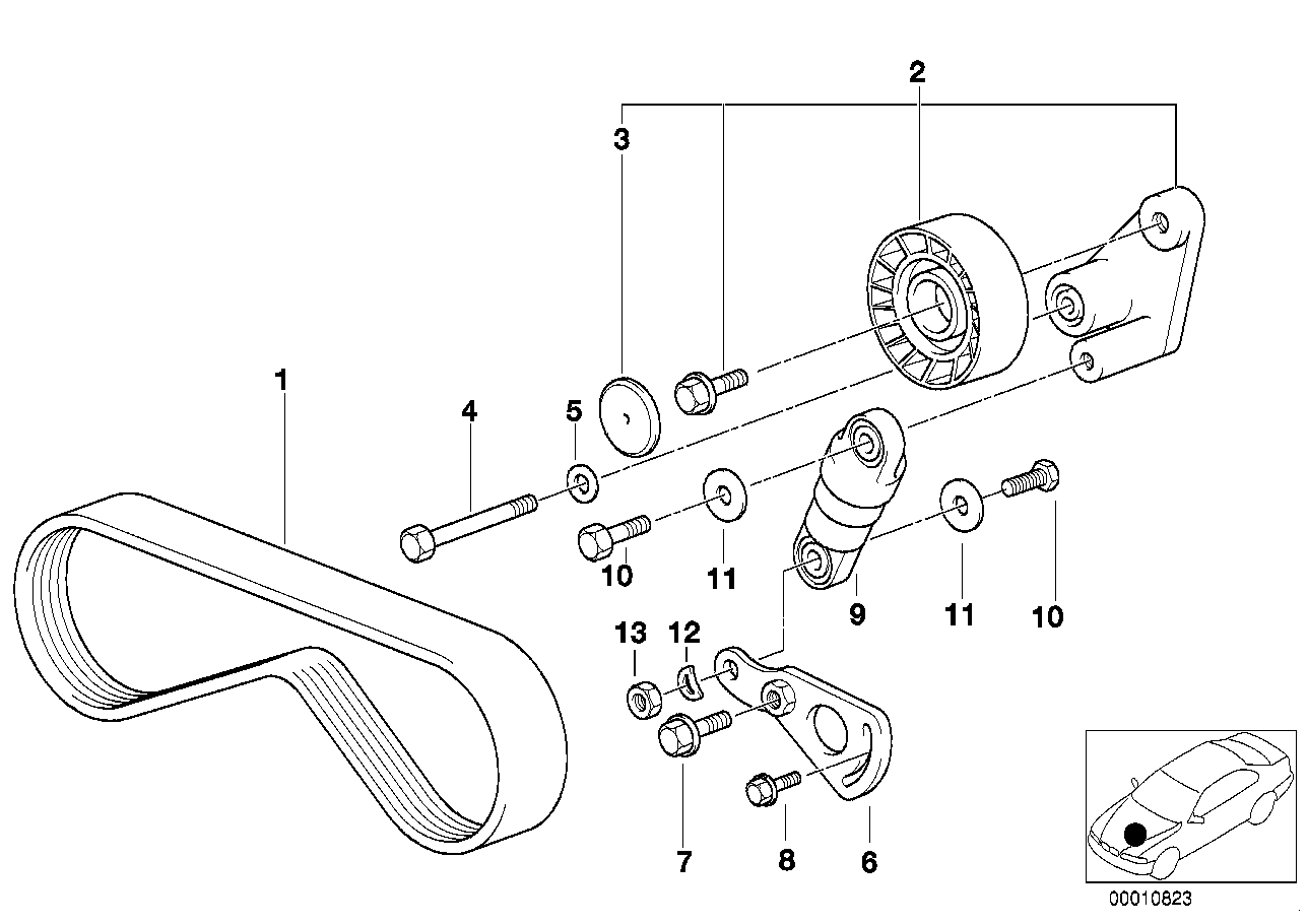 BMW 11 28 1 742 859 - Galoppino / Guidacinghia, Cinghia Poly-V autozon.pro