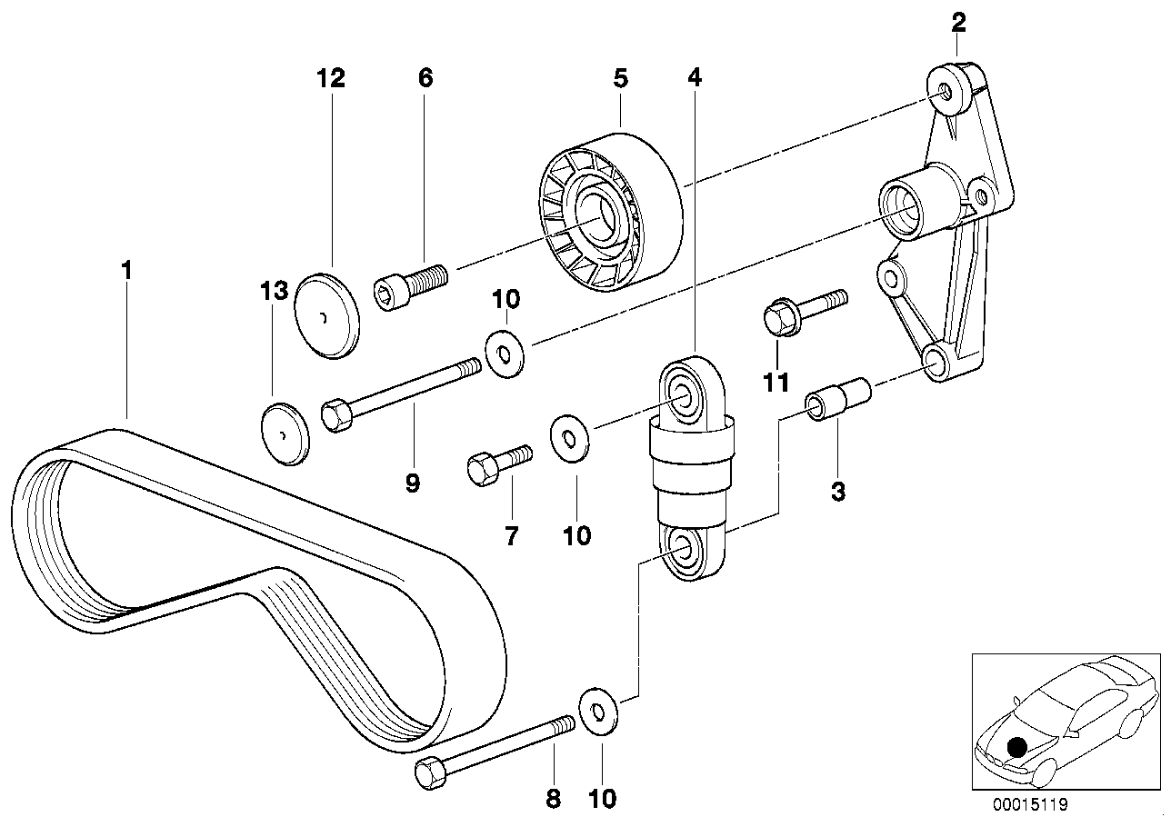 BMW 11 28 1 703 943 - Cinghia Poly-V autozon.pro