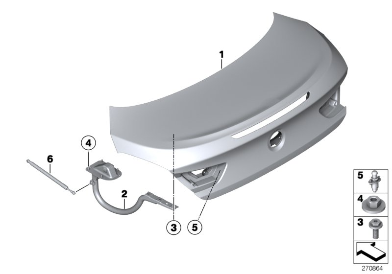 BMW 51247228501 - Ammortizatore pneumatico, Cofano bagagli / vano carico autozon.pro